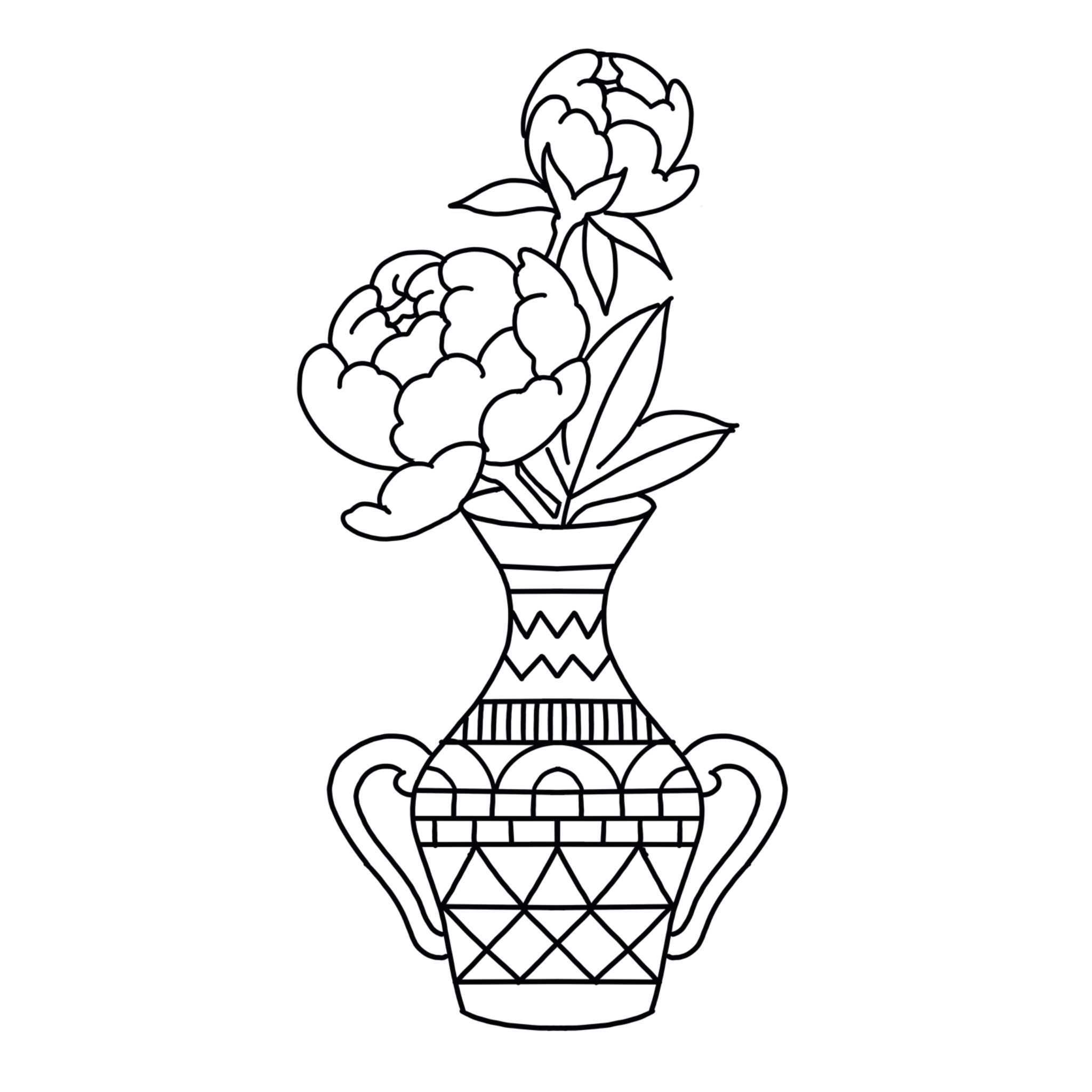 signal tattoo astoria oregon walk in traditional tattoos Flower and vase tattoo designs