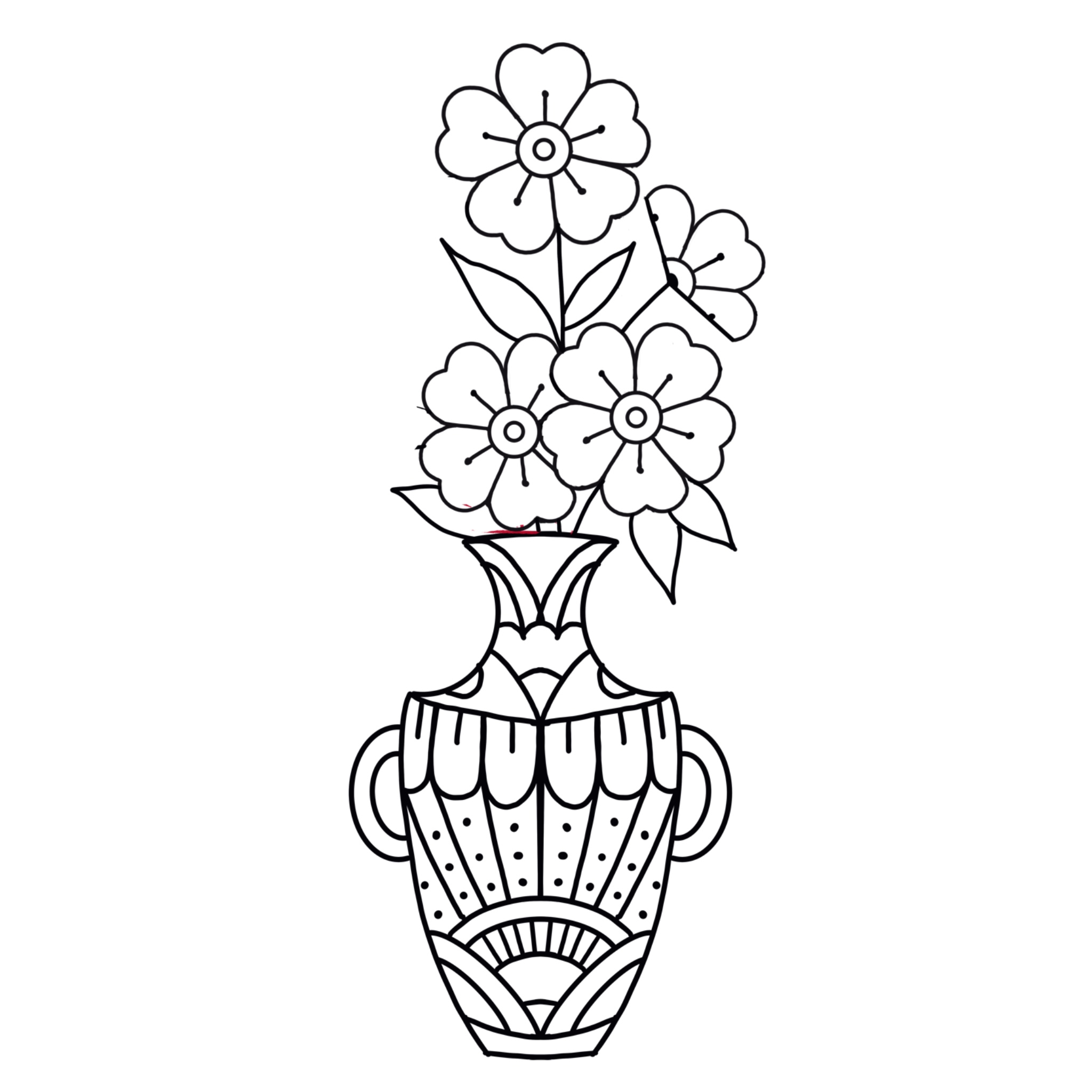 signal tattoo astoria oregon walk in traditional tattoos Flower and vase tattoo designs